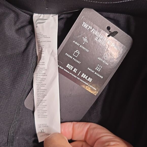 390 NWT The Fundamental Short II Lined 7in Deep Sea Green Size XL - Picture 6 of 7